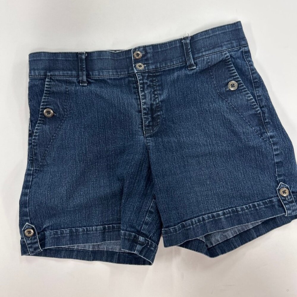 Gloria Vanderbilt Women’s Size 8 Denim Shorts | Cuffed Hem Mid-Rise Jean Shorts‎